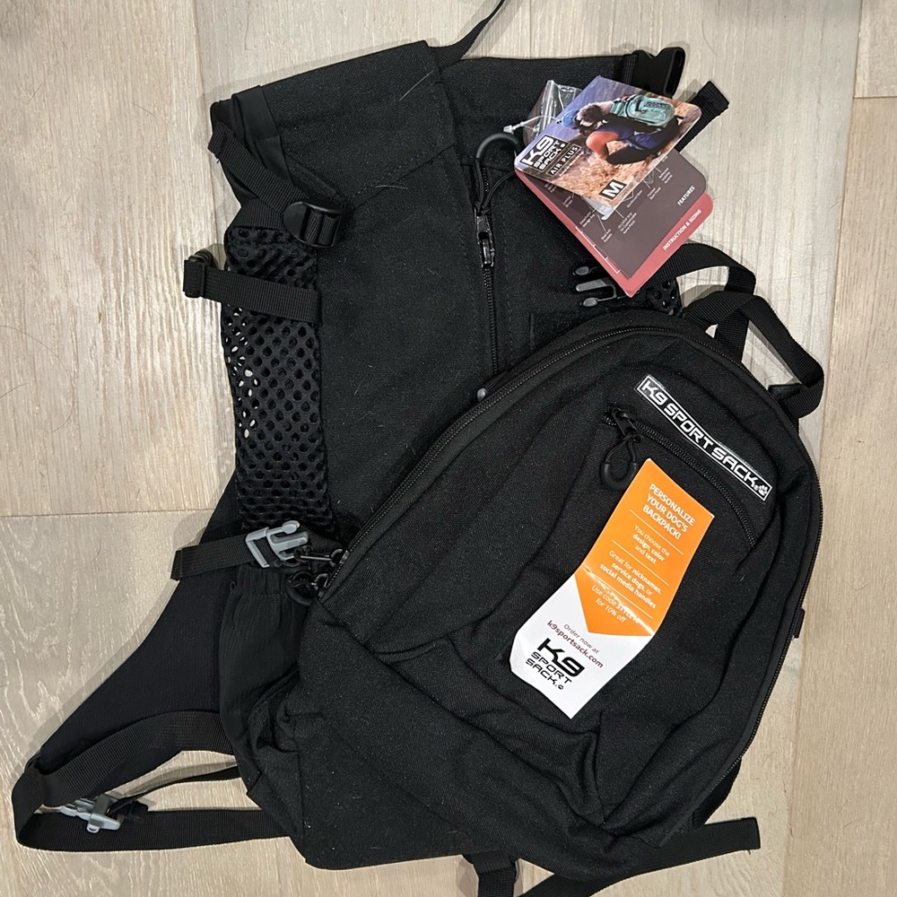 K9 Sport Sack Black Hands-Free Dog Carrier Backpack